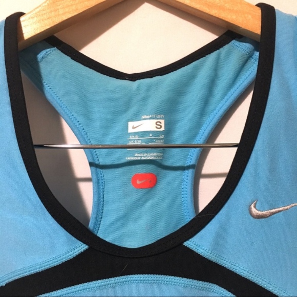 Nike FIT DRY blue bra workout tank top - Picture 2 of 8